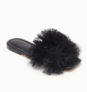 Sandali Helia Slide con volant in organza - ULLA JOHNSON