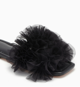 Sandali Helia Slide con volant in organza - ULLA JOHNSON